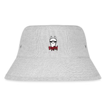 Lama Cool Wütend Sonnenbrille Pelzig Sauer Alpaka - Stanley/Stella recycelter Bucket Hat - Grau meliert - Vorne