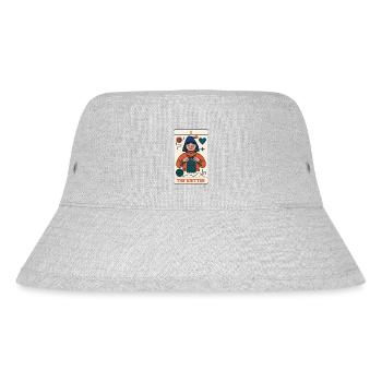 Cozy Knitter Card - Stanley/Stella recycelter Bucket Hat - Grau meliert - Vorne