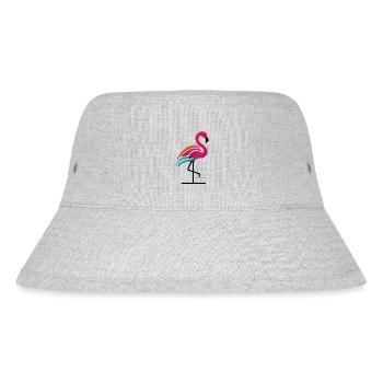 Flamingo - Stanley/Stella recycelter Bucket Hat - Grau meliert - Vorne