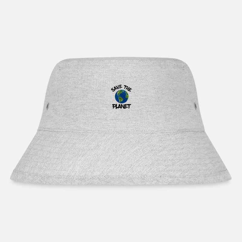 Save the Planet - Stanley/Stella recycelter Bucket Hat - Grau meliert