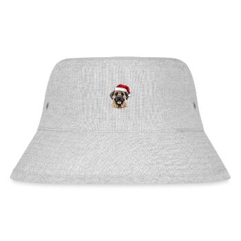 Boerboel Hund Weihnachten Kopf - Stanley/Stella recycelter Bucket Hat - Grau meliert - Vorne