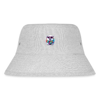 Eisbär / Tier / Nordpol / Winter / Kindlich / süß - Stanley/Stella recycelter Bucket Hat - Grau meliert - Vorne