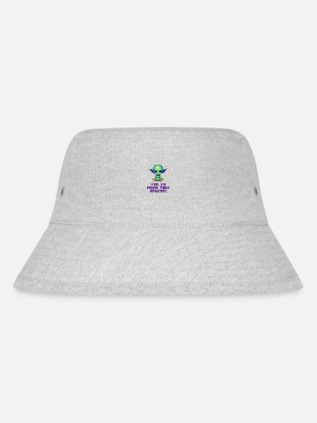 YEP, I'M FROM THIS SPHERE! Cute Alien Baby - Stanley/Stella Recycled Bucket Hat - heather grey