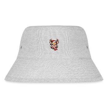 Festival of Lights with the Christmas Reindeer" - Stanley/Stella Recycled Bucket Hat - heather grey - Front