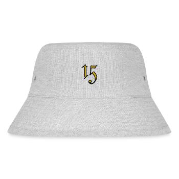 15. 15 JAHRE. 15. JAHRESTAG. 15-JÄHRIGES JUBILÄUM. - Stanley/Stella recycelter Bucket Hat - Grau meliert - Vorne