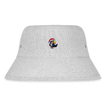 Tukan Vogel Weihnachten Niedlich - Stanley/Stella recycelter Bucket Hat - Grau meliert - Vorne