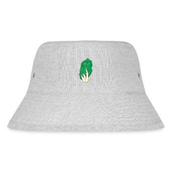 Mangold Krautstiel Salat - Stanley/Stella recycelter Bucket Hat - Grau meliert - Vorne