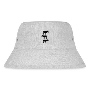 Three donkeys animal motif - Stanley/Stella Recycled Bucket Hat - heather grey - Front
