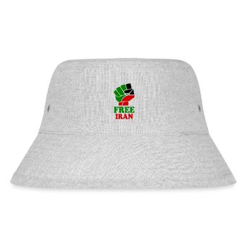 Free iran - Stanley/Stella recycelter Bucket Hat - Grau meliert - Vorne