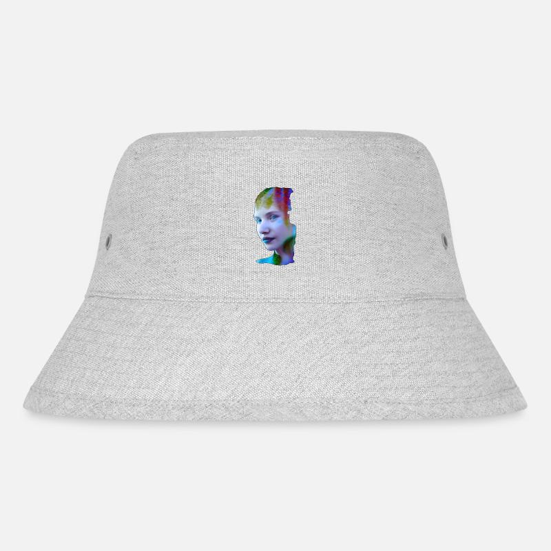 Porträt einer farbigen Frau - Stanley/Stella recycelter Bucket Hat - Grau meliert