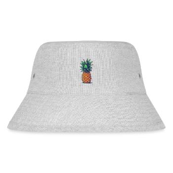 Ananas - Stanley/Stella recycelter Bucket Hat - Grau meliert - Vorne