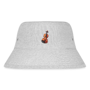 Violine im Comic Stil - Stanley/Stella recycelter Bucket Hat - Grau meliert - Vorne