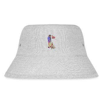 Hund - Stanley/Stella recycelter Bucket Hat - Grau meliert - Vorne