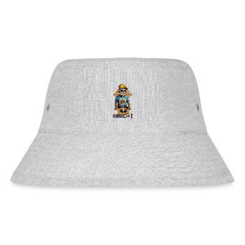 Skull DJ - Stanley/Stella recycelter Bucket Hat - Grau meliert - Vorne