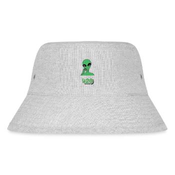 Alien 420 - Stanley/Stella recycelter Bucket Hat - Grau meliert - Vorne