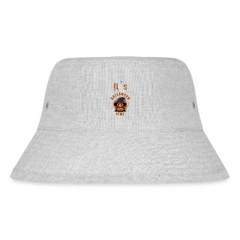Halloween-Kürbis - Stanley/Stella recycelter Bucket Hat - Grau meliert - Vorne