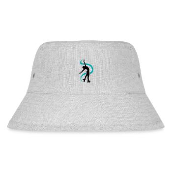 Silhouette Quad Skater tanzt - Stanley/Stella recycelter Bucket Hat - Grau meliert - Vorne