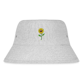 Sonnenblume Gesicht freundlich nett - Stanley/Stella recycelter Bucket Hat - Grau meliert - Vorne