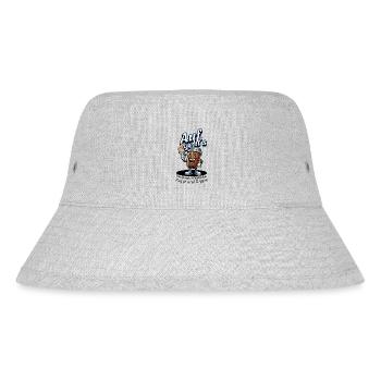 Auf geht´s Bauarbeiter Frühstück Kaffee und Kippe - Stanley/Stella recycelter Bucket Hat - Grau meliert - Vorne