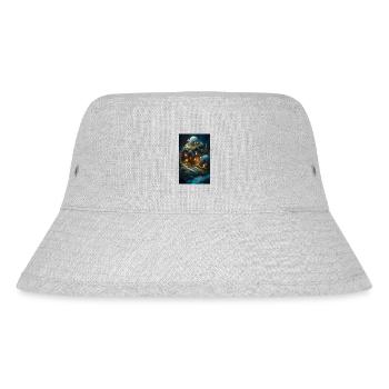 Gemütliche Miniatur-Cottage-Fantasy-Szene - Stanley/Stella recycelter Bucket Hat - Grau meliert - Vorne