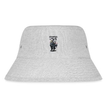 Test Krampus Knecht Ruprecht Perchten Nikolaus - Stanley/Stella recycelter Bucket Hat - Grau meliert - Vorne