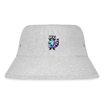 cute raccoon - Stanley/Stella Recycled Bucket Hat - heather grey - Front