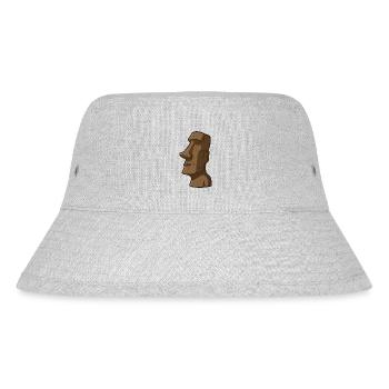 Easter Island statue - Stanley/Stella Recycled Bucket Hat - heather grey - Front