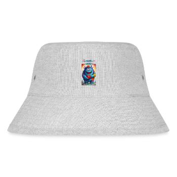 Monstermäßig lieb dich hab Lieblingsmensch Liebe - Stanley/Stella recycelter Bucket Hat - Grau meliert - Vorne