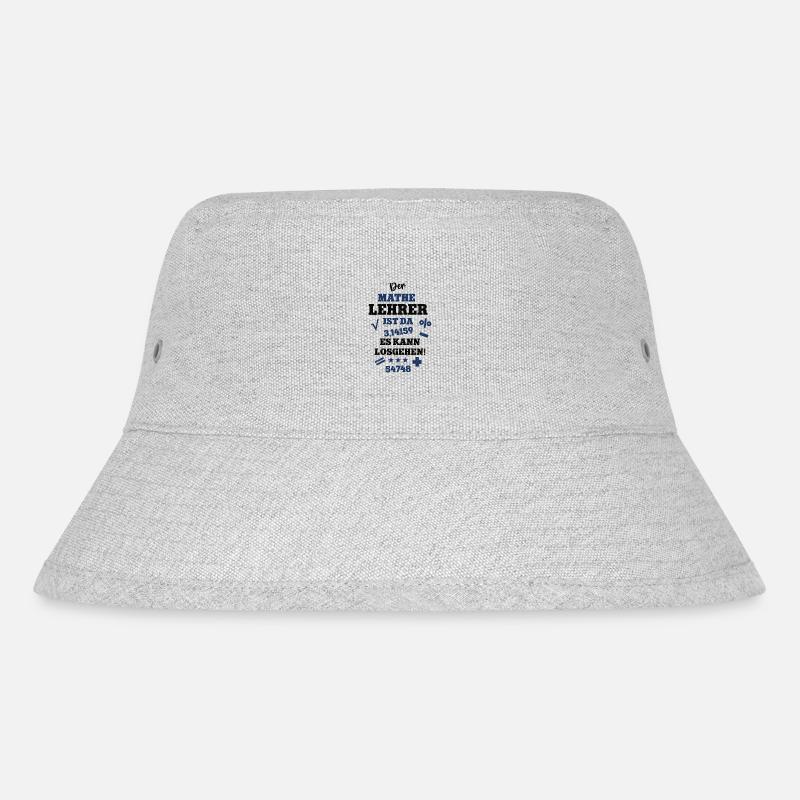 Der Mathe Lehrer ist da Mathelehrer Schule Uni - Stanley/Stella recycelter Bucket Hat - Grau meliert