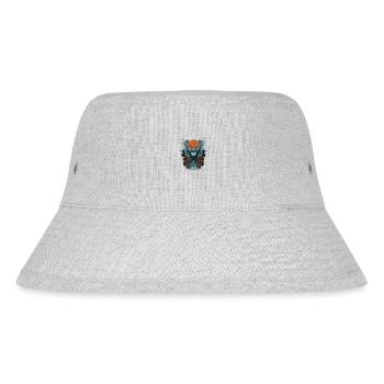Blauer Vogel - Stanley/Stella recycelter Bucket Hat - Grau meliert - Vorne