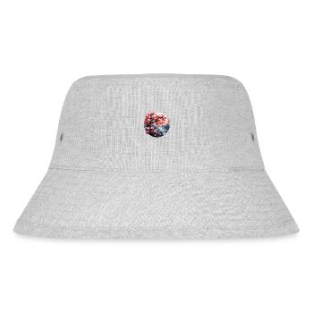 Kirschblüte Japanisch Berg Flusslandschaft - Stanley/Stella recycelter Bucket Hat - Grau meliert - Vorne
