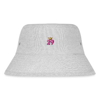 29 Zahl Krone - Stanley/Stella recycelter Bucket Hat - Grau meliert - Vorne
