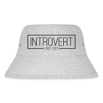 Introvert since 2003 black - Stanley/Stella recycelter Bucket Hat - Grau meliert - Vorne