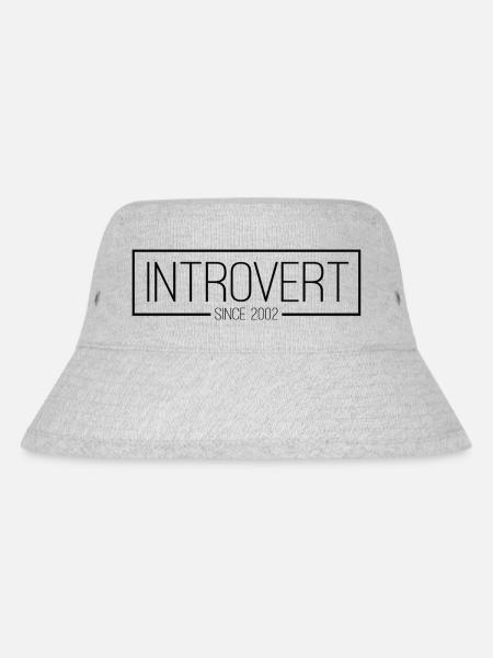 Introvert since 2002 black - Stanley/Stella recycelter Bucket Hat - Grau meliert