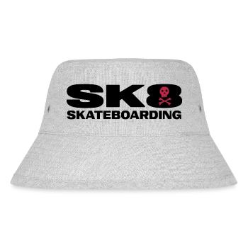 skater sk8 slateboard halfpipe skateboarder - Stanley/Stella Recycled Bucket Hat - heather grey - Front