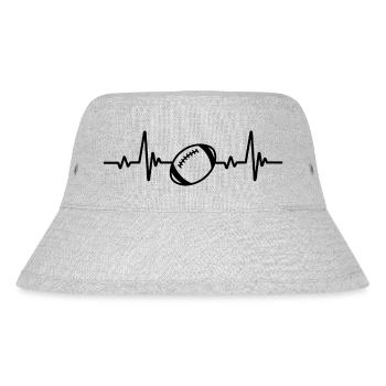 Football Heart Rate - Stanley/Stella Recycled Bucket Hat - heather grey - Front