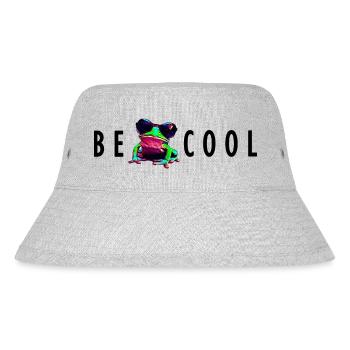 frog be cool - Stanley/Stella recycelter Bucket Hat - Grau meliert - Vorne