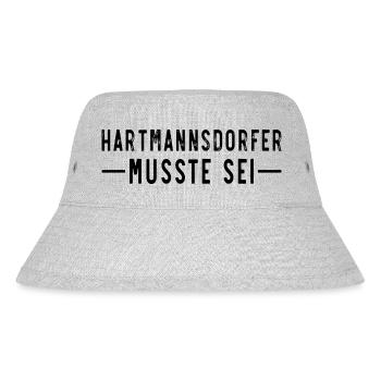 Hartmannsdorfer musste sei - Stanley/Stella recycelter Bucket Hat - Grau meliert - Vorne