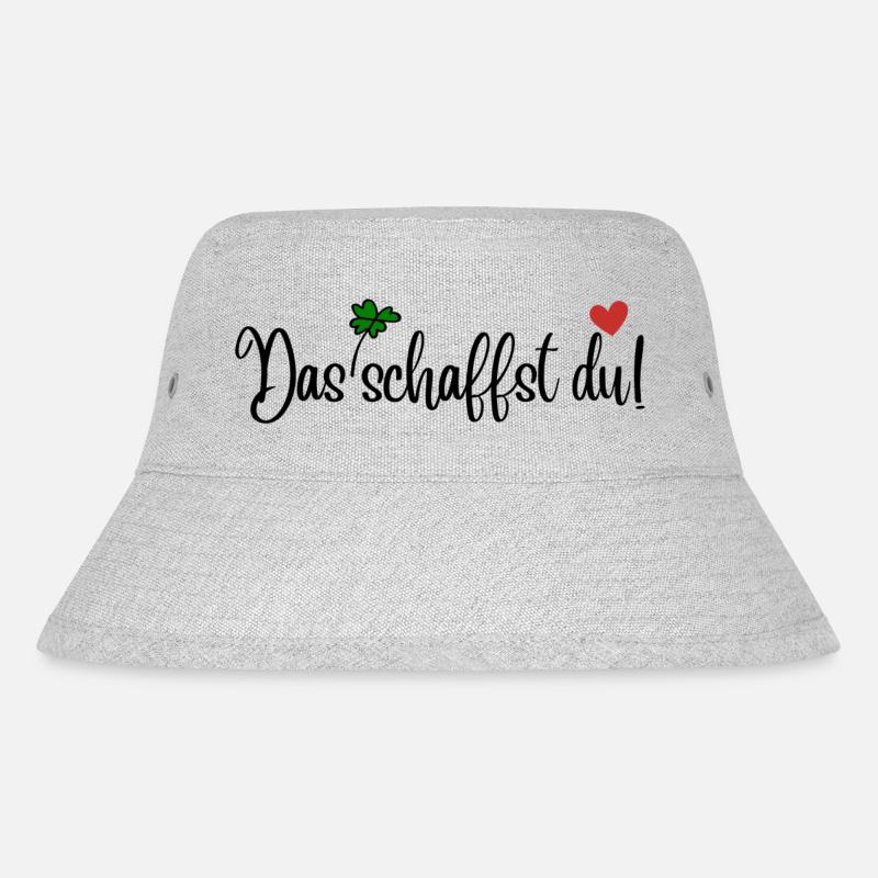 Das schaffst du! - Stanley/Stella recycelter Bucket Hat - Grau meliert