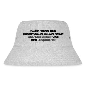 Blöd wenn der Konditorlehrling - lustiger Spruch - Stanley/Stella recycelter Bucket Hat - Grau meliert - Vorne