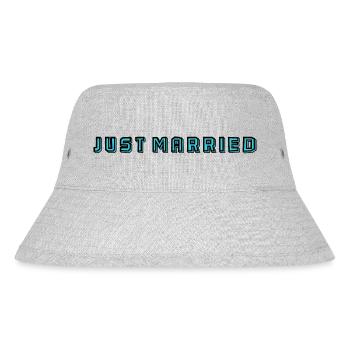 ICH HABE GERADE GEHEIRATET. Junggesellinnenabschied. VALENTINSTAG. PAAR - Stanley/Stella recycelter Bucket Hat - Grau meliert - Vorne