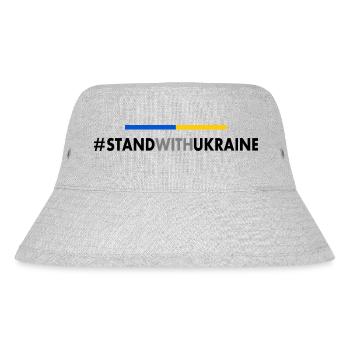 Stand with ukraine - Stanley/Stella recycelter Bucket Hat - Grau meliert - Vorne