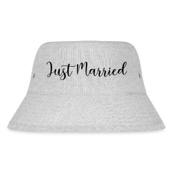 LIEBE. PAAR. ICH HABE GERADE GEHEIRATET. Junggesellinnenabschied. VALENTINSTAG. - Stanley/Stella recycelter Bucket Hat - Grau meliert - Vorne