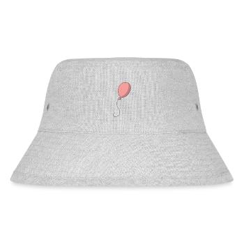 rosa Luftballon - Stanley/Stella recycelter Bucket Hat - Grau meliert - Vorne