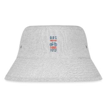 0% Emission 100% Emotion Fahrrad Bike - Stanley/Stella recycelter Bucket Hat - Grau meliert - Vorne