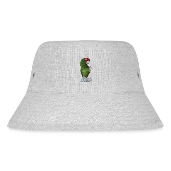 Rothaariger Papagei - Stanley/Stella recycelter Bucket Hat - Grau meliert - Vorne