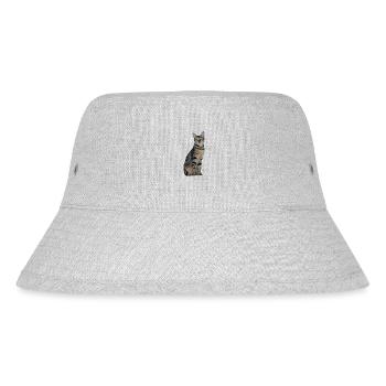 Katze Kätzchen getigert Tigerkatze - Stanley/Stella recycelter Bucket Hat - Grau meliert - Vorne