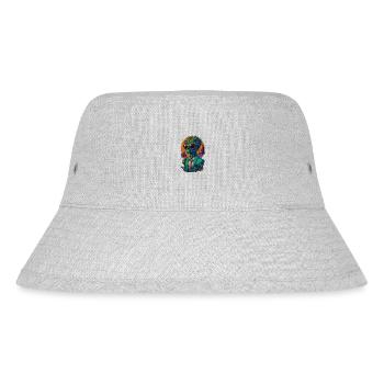 Alien in space with sunglasses and suit - Stanley/Stella Recycled Bucket Hat - heather grey - Front