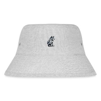 Wolf Comic - Stanley/Stella recycelter Bucket Hat - Grau meliert - Vorne