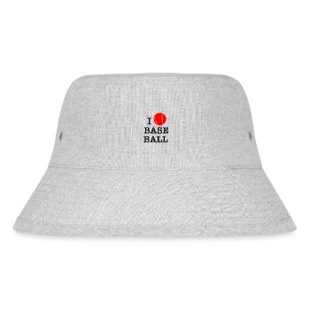 I love baseball - Stanley/Stella Recycled Bucket Hat - heather grey - Front